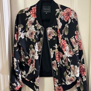 Sanctuary Black Floral Bomber Jacket